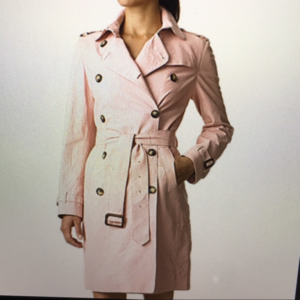 Ladies pink Burberry trench coat